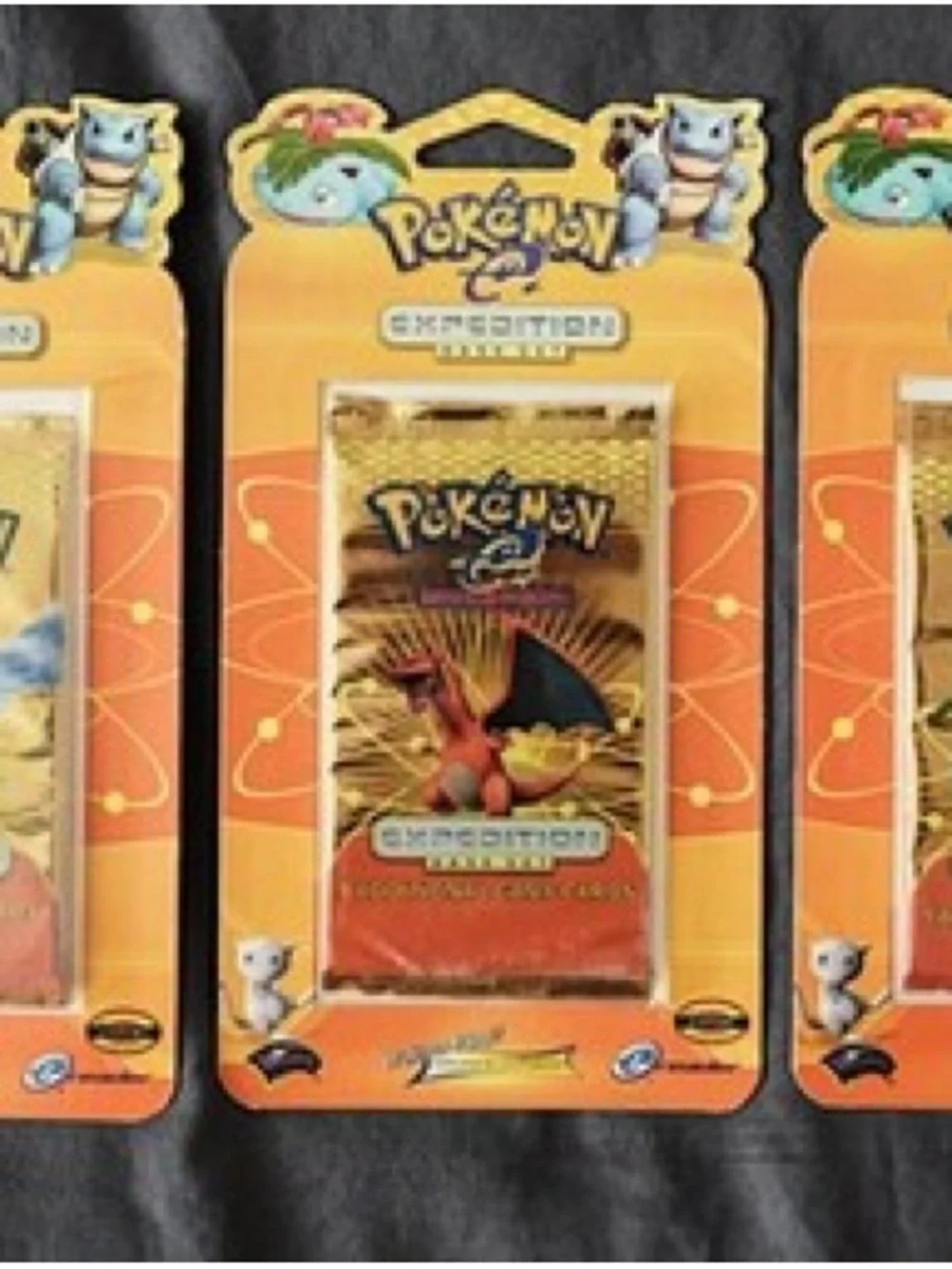 Pokemon Gold and Orange Charizard Expedition Booster Pack Display